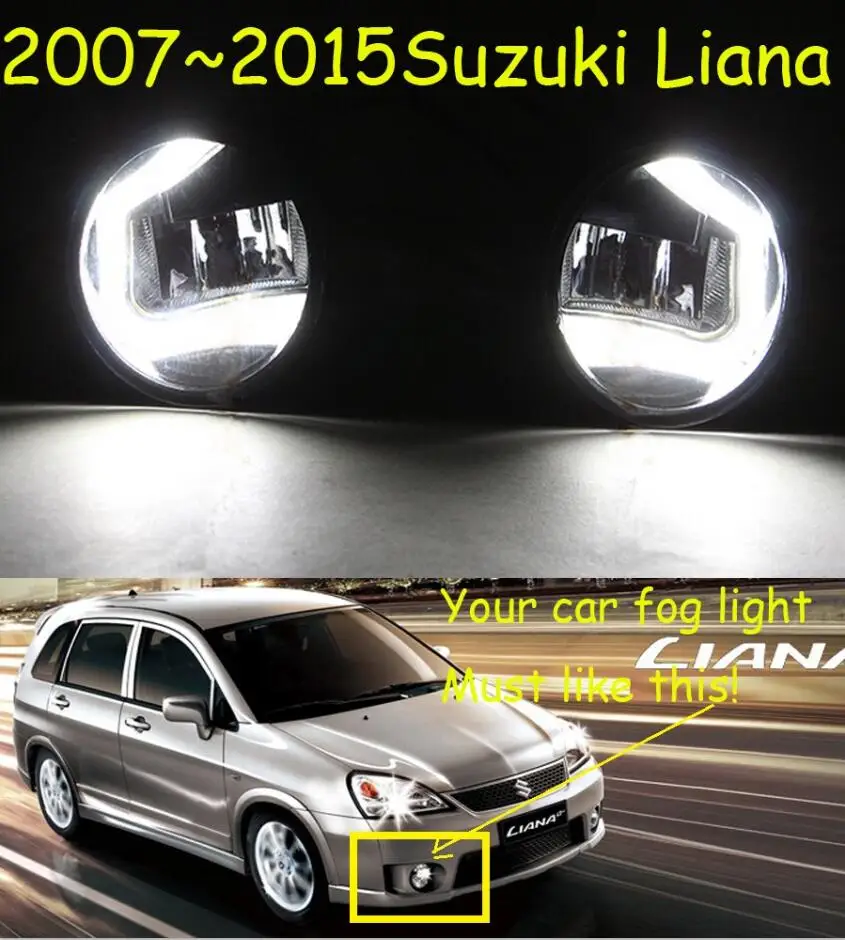 2007to2015 Liana Автомобильный бампер, лампа на головной светильник Suzuki SX4, Дневной светильник светодиодный, автомобильные аксессуары, лампа дневного света для противотуманных фар SX4 - Цвет: 2007to2015 Liana