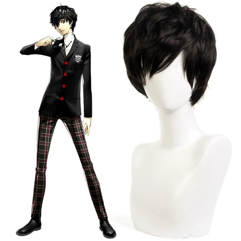 Парик для косплея аниме Persona 5 Ren Amamiya парик взрослых мужчин и мальчиков костюмы