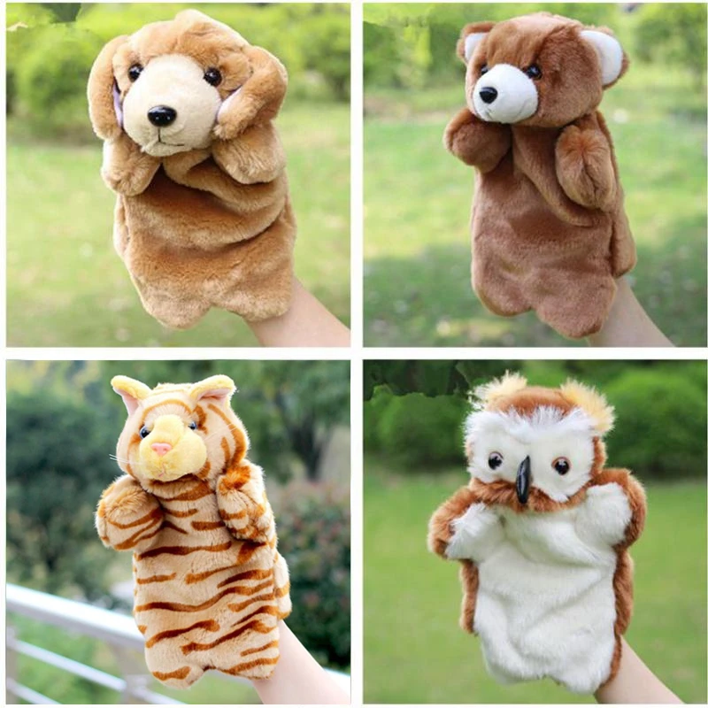 Животные ручной Куклы Обезьяна утка корова Кошка Собака Панда Кролик куклы