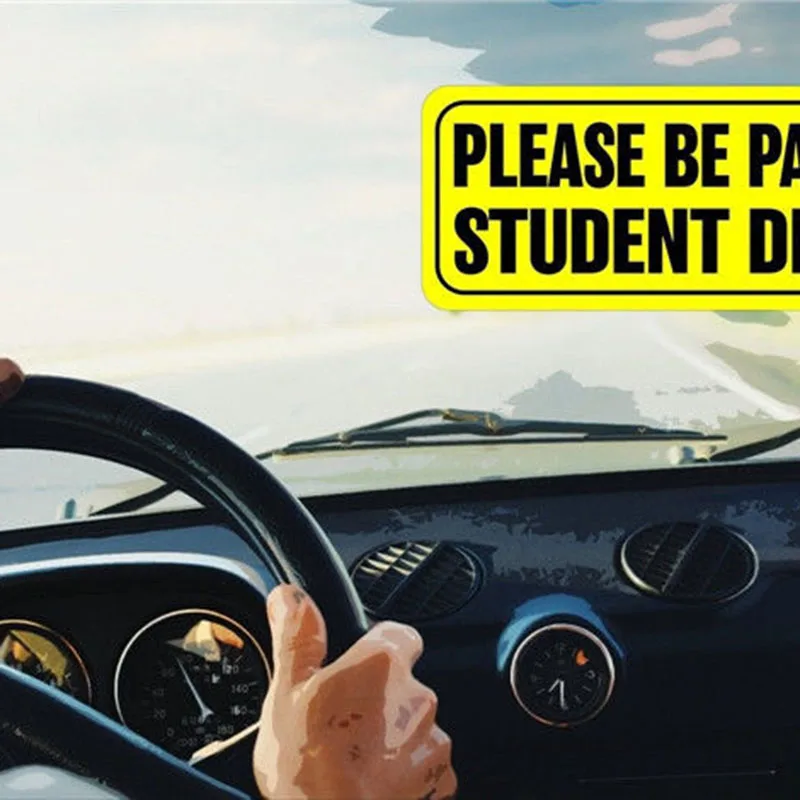 Новинка 2018 пожалуйста проявите терпение автомобильный стикер студенческий