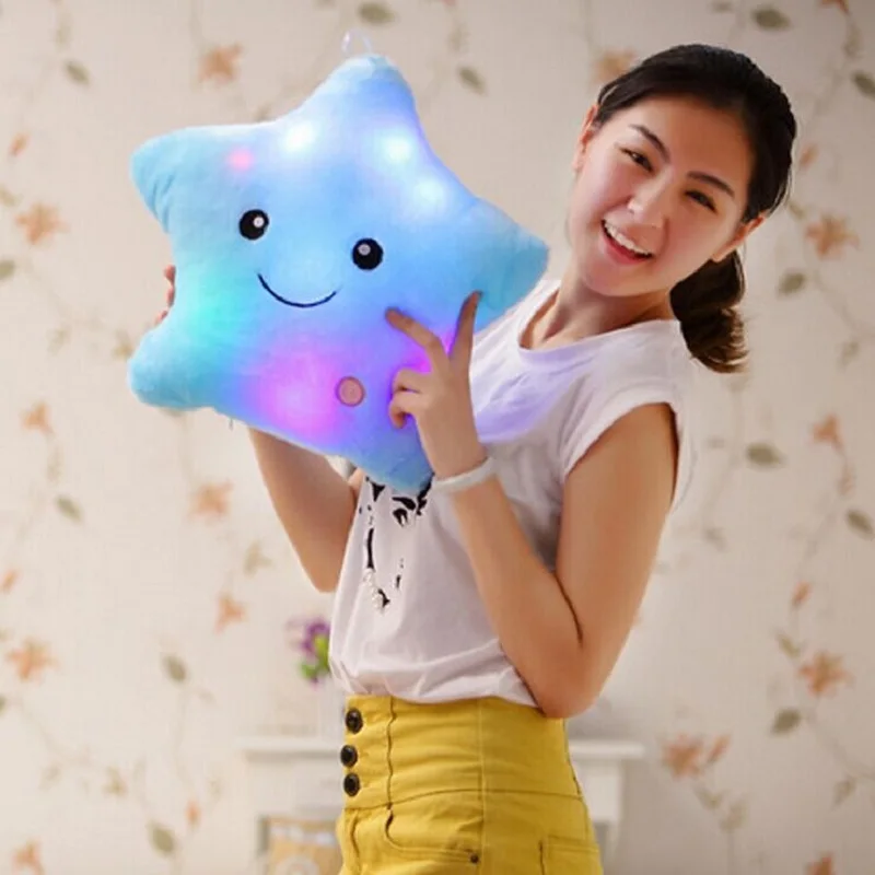 Красочный Светодиодный светильник плюшевые мягкие игрушки Lucky Подушка