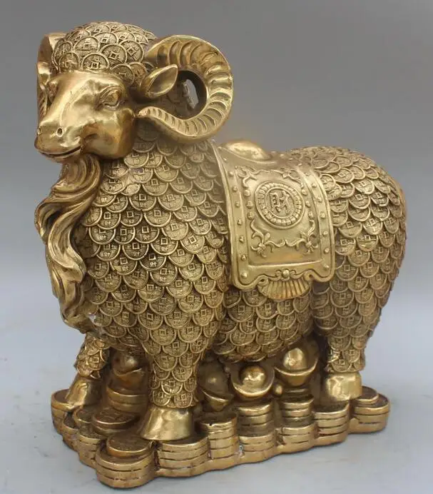 12 &quotотмечены китайский бронзовый медь фэншуй животного богатство денежная