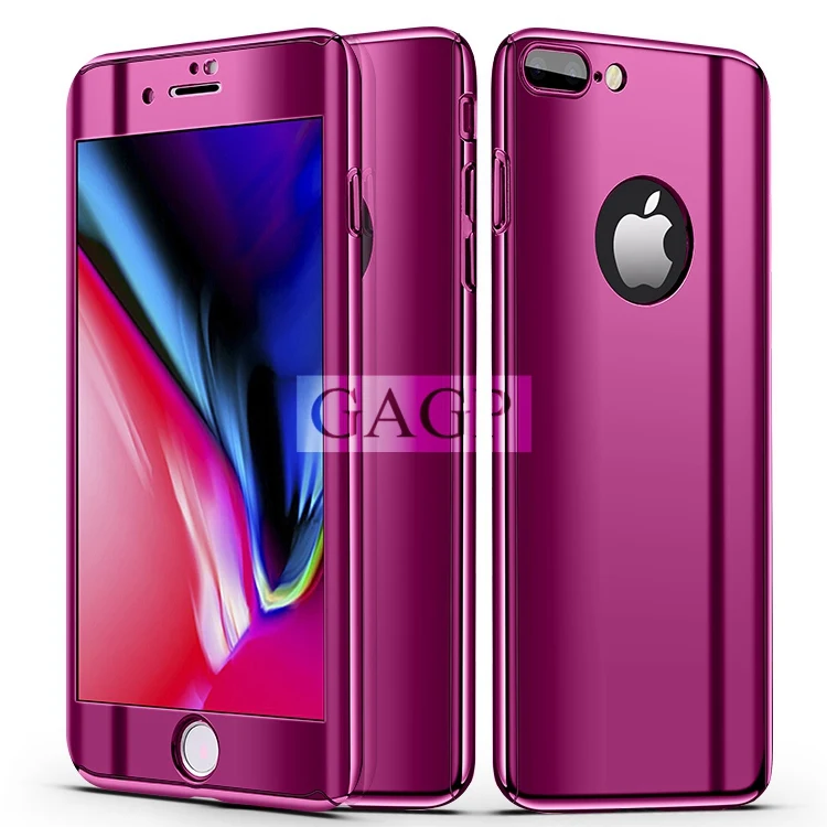 Фиолетовый Для iphone XS MAX iphone 6 s 6s плюс 360 полная защита Зеркало чехол для iphone 7 Plus iphone X 10 чехол для Apple 8 XR Coque - Цвет: Фиолетовый