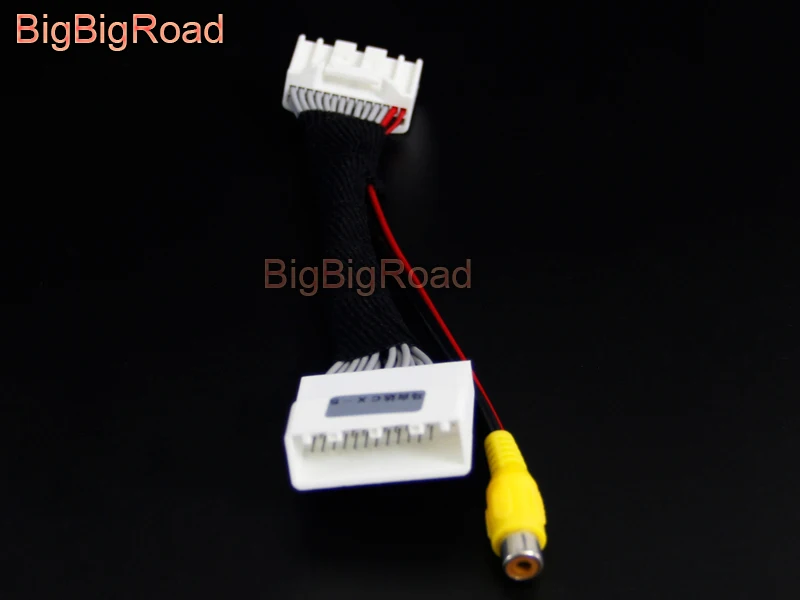 BigBigRoad для Mazda CX-5 CX5 CX 5 2012- 28 контакты RCA адаптер Соединительный кабель с разъемом кабеля заднего вида Камера видео Вход переключатель