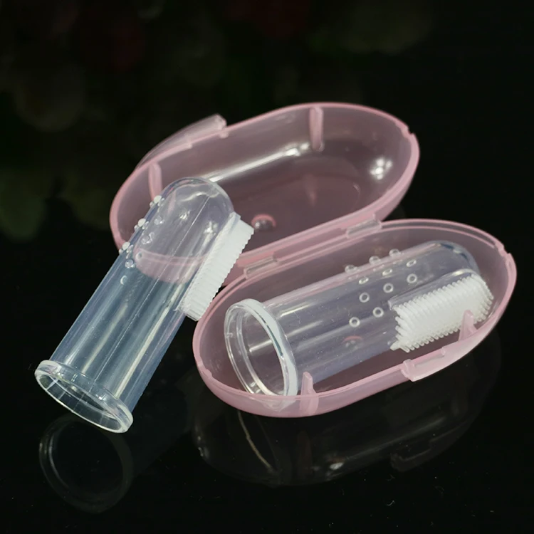 

Детская Силиконовая зубная щетка на палец, Детская прозрачная зубная щетка, Массажная детская зубная щетка из силикона