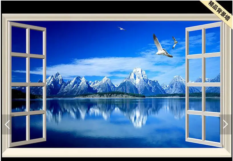 

Customized photo wallpaper 3d wall murals wallpaper scenery outside the window 3 d TV setting wall papers for living room decor