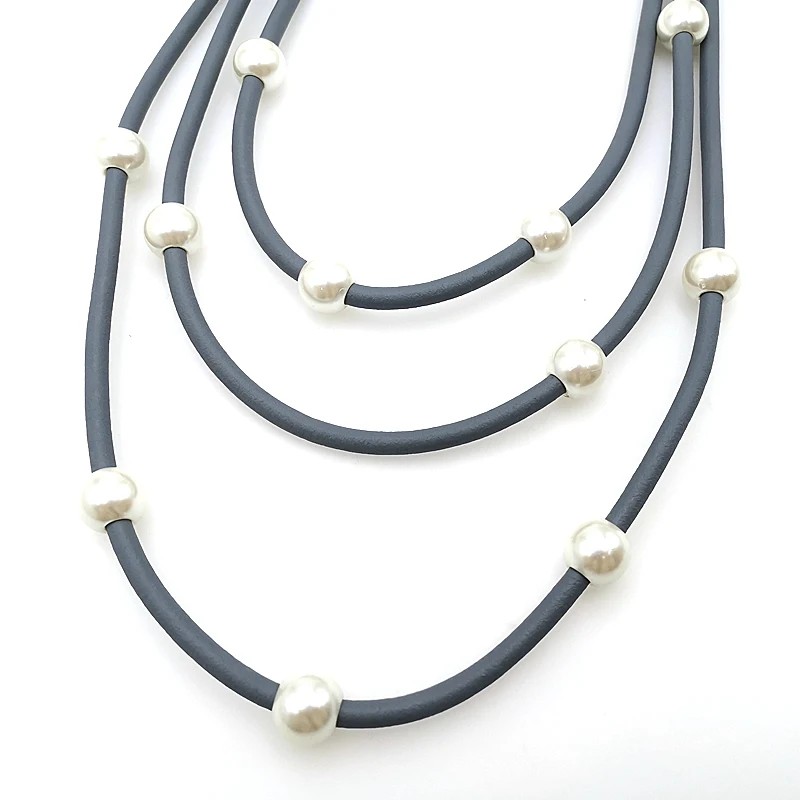YD&ampYDBZ New Pearl Necklaces For Women Fashion Handmade Chokers Drop Jewelry Harajuku Vintage Gothic 3 Chains Collares |
