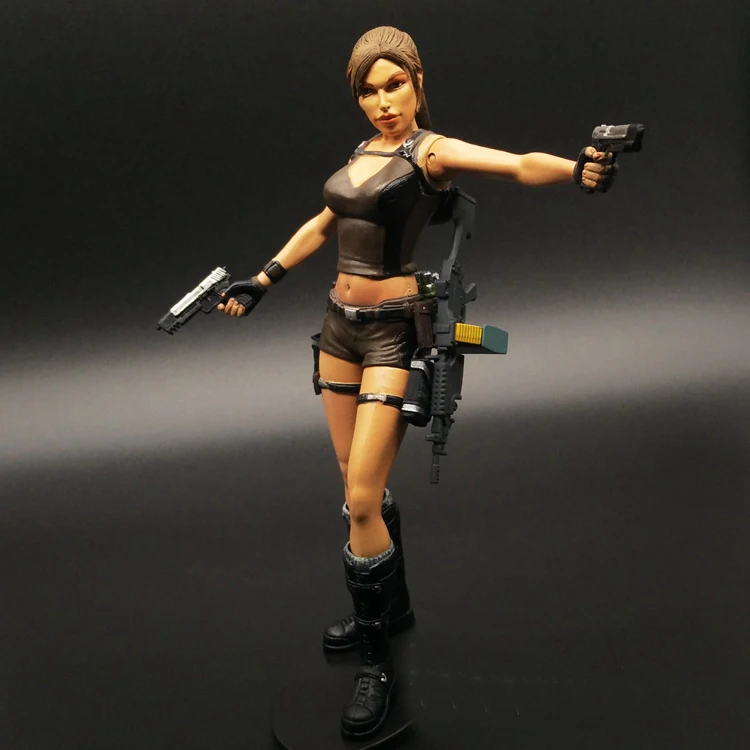 SAINTGI Tomb Raider талии Лара. крофт Resident Evil mitrailleuse коробка игры X psp ПВХ 17 см хищников