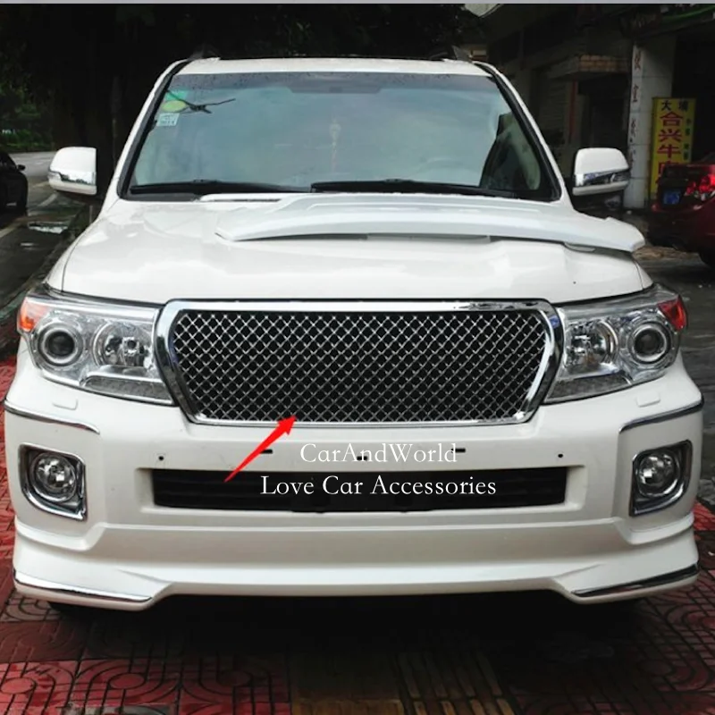 Для 2012- Toyota Land Cruiser 200 FC200 V6 Решетка переднего бампера защитная накладка хромированные аксессуары для стайлинга автомобилей