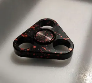 Black spinner Фантом Звездная ночь Спиннер флуоресцентный зеленый фиолетовый алюминиевый ручной Спиннер EDC взрослый антистресс Мальчик Игрушка Подарочная коробка - Цвет: Black spinner