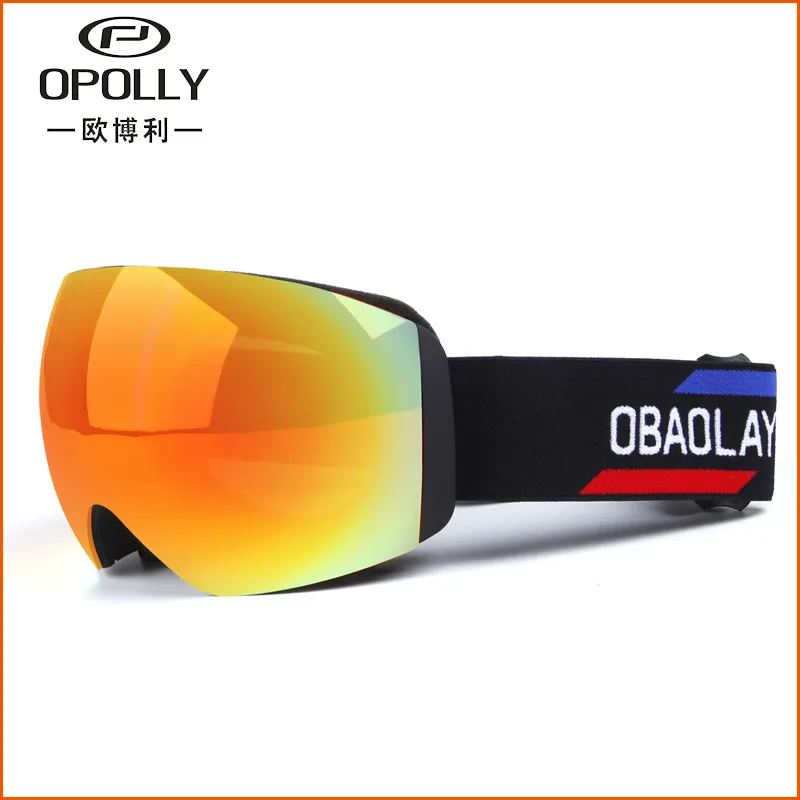 01 Лыжные очки UV400 защита сноуборд очки Анти-туман большой Лыжная маска очки снег снегоход катание на лыжах Спорт на открытом воздухе+ коробка набор - Цвет: 01