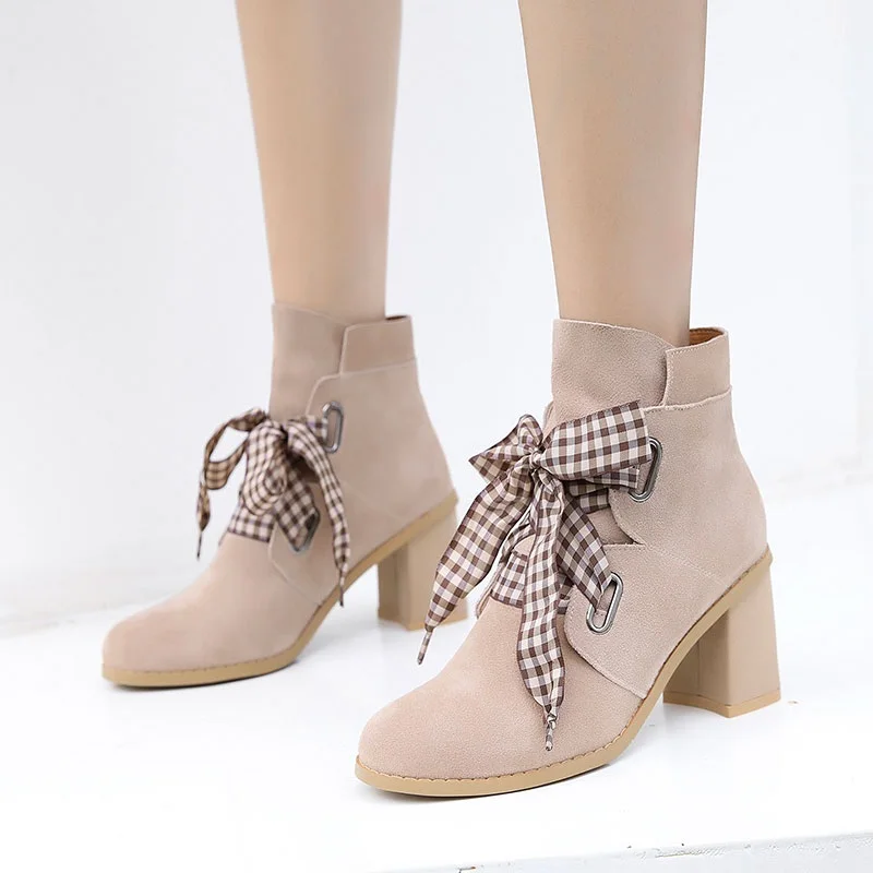 Женские ботильоны новый стиль zapatos mujer теплые туфли-лодочки с круглым носком
