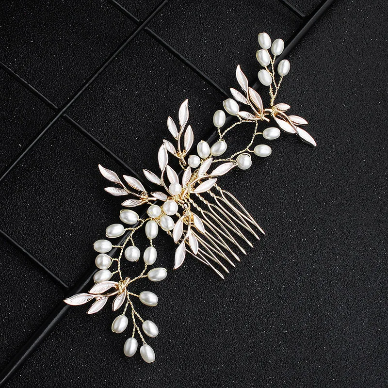 Свадебная расческа для волос Floralbride ручной работы с кристаллами Стразы