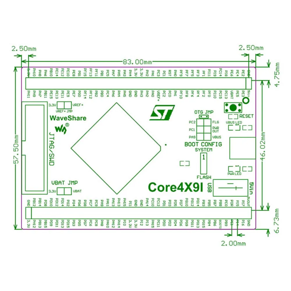 Системная плата STM32 Core429I STM32F429IGT6 STM32F429 ARM Cortex M4 комплект макетной платы с полной