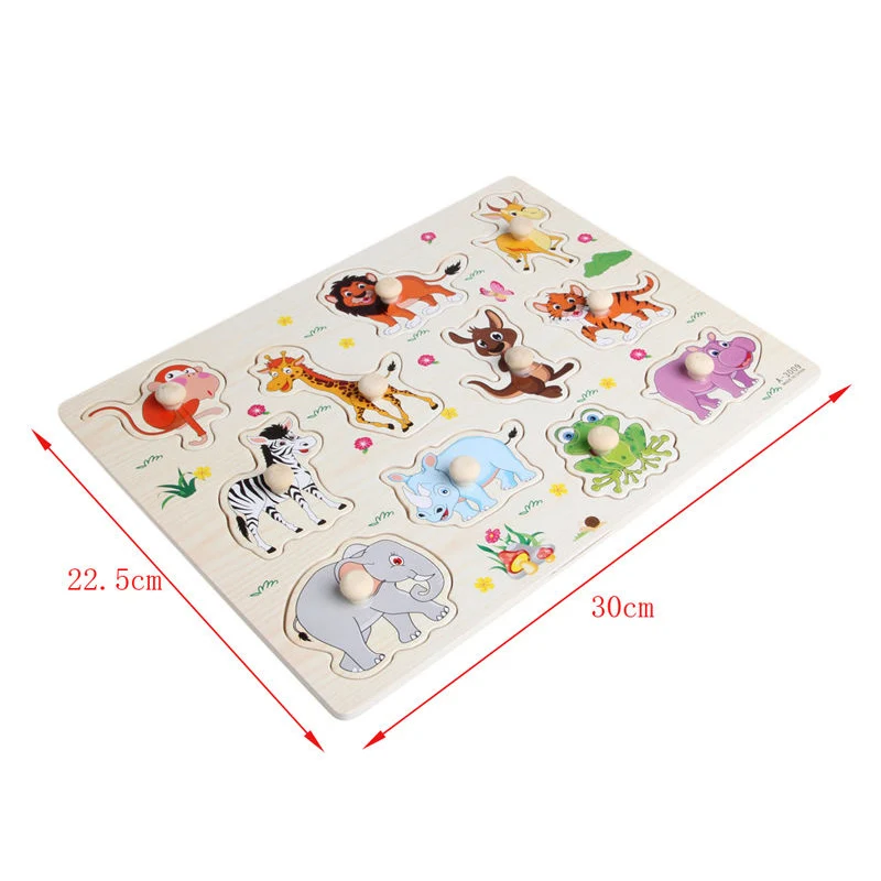 Детские для малышей животного деревянный привлекательные раннего обучения