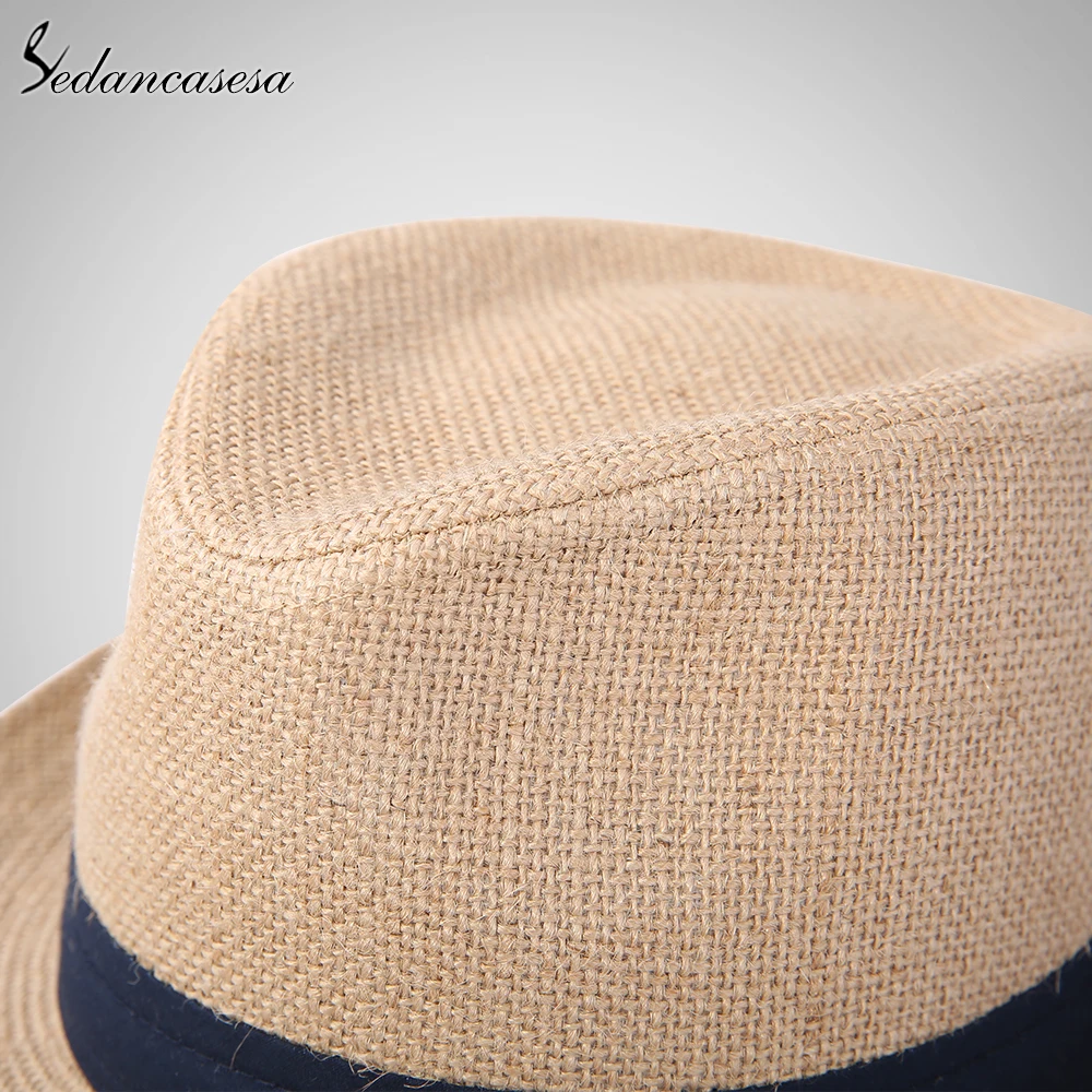 Модные мужские Fedora соломенные шляпы для женщин мужчина пляжного отдыха летнее
