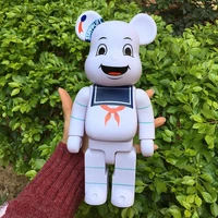 new arrival 400 bearsbrick cosplay stay puft marshmallow man pvc action figure fashion toys in box