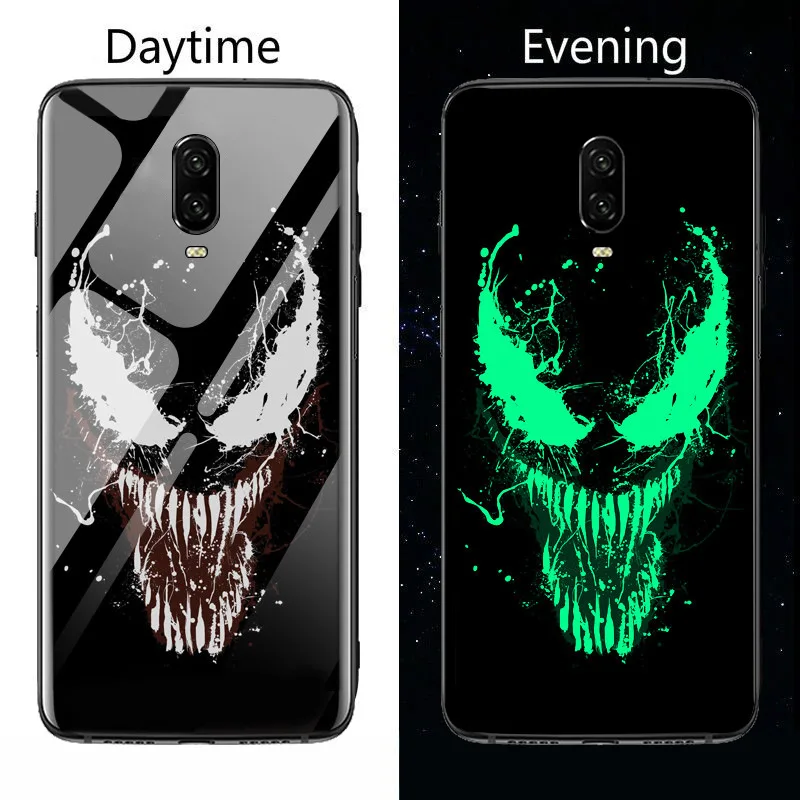 IToncs чудо-яд черный пантера фильма Дэдпул рубашки световой Стекло чехол для Oneplus 5/5