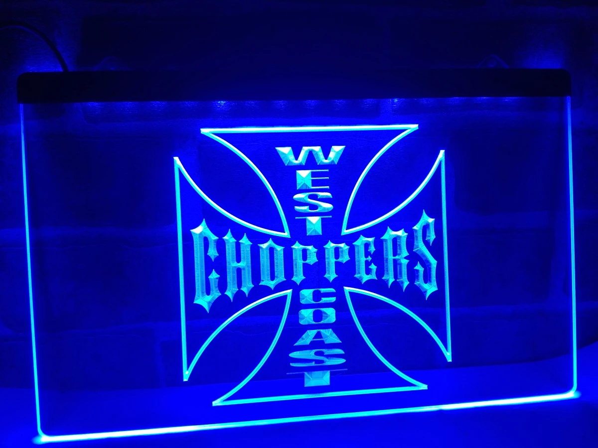 

LG202- West Coast Choppers Bike Logo LED Neon Light Sign home decor crafts