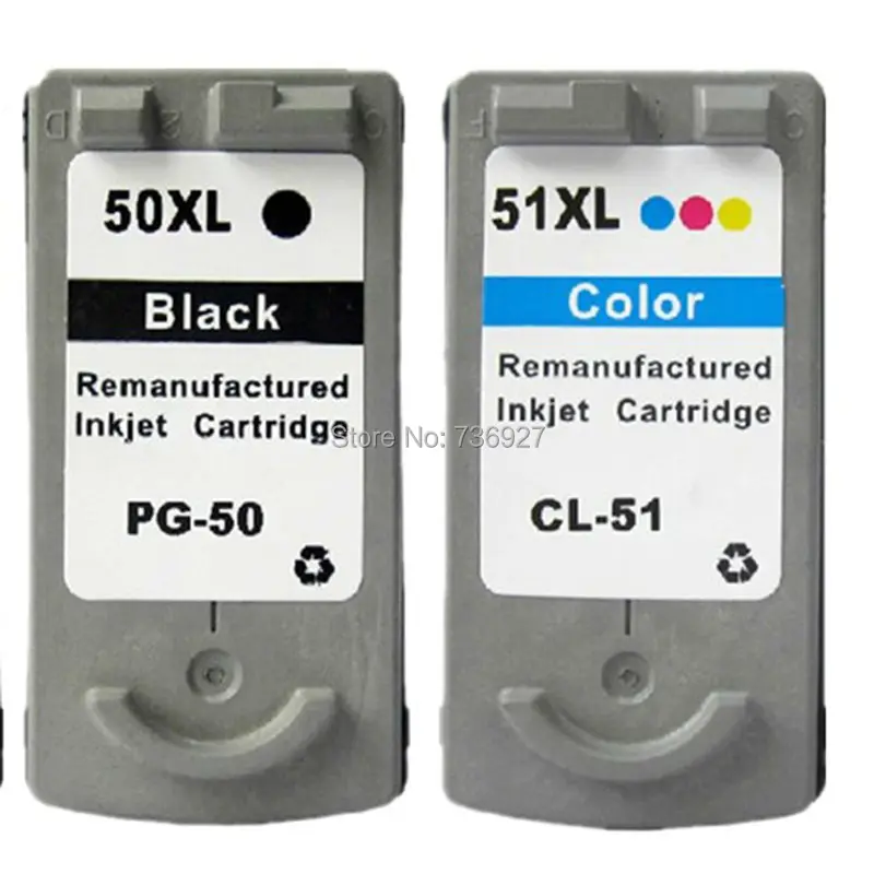 Один комплект восстановленных чернильных картриджей PG50 CL51 для Canon принтера PIXMA