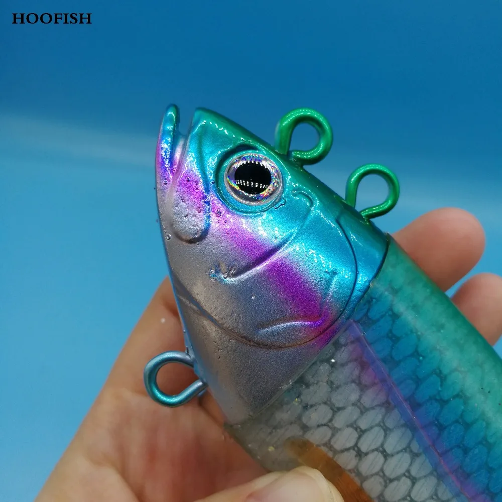 HOOFISH 1 шт./лот приманка со свинцовым для рыбалки мягкие блесны на удочку