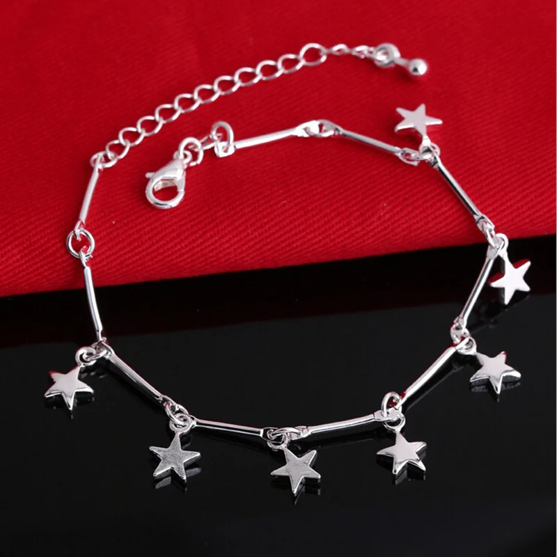 Браслеты для женщин посеребренные Подвески Браслеты-цепочки браслет Бижу argent 925