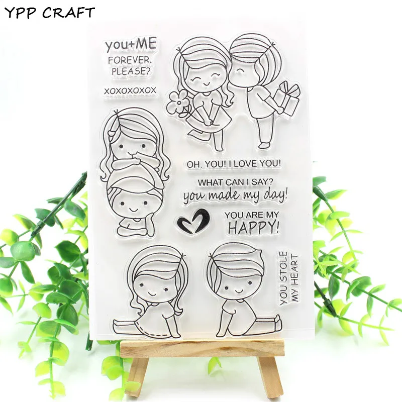 

YPP CRAFT Love You прозрачные силиконовые штампы для скрапбукинга/изготовления карт/Детские забавные украшения 174