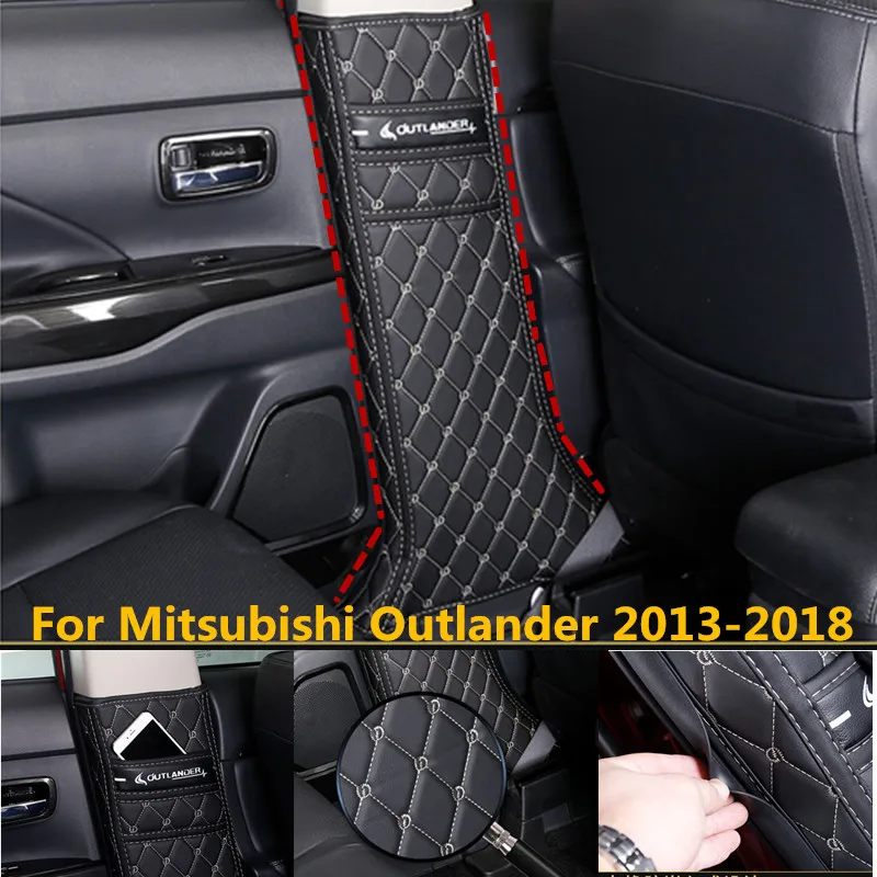 Автомобильный коврик из микрофибры и кожи противоударный для Mitsubishi Outlander 2013 2018