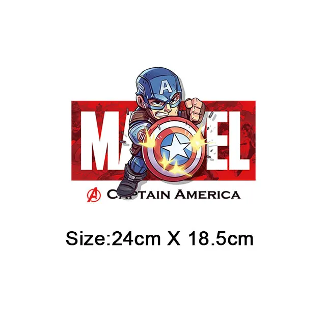 NO.2 Marvel наносимые с помощью утюга наклейки Супермен железный человек патчи для одежды куртка патч Железный На передачи для футболки diy патч Супер качество - Цвет: NO.2