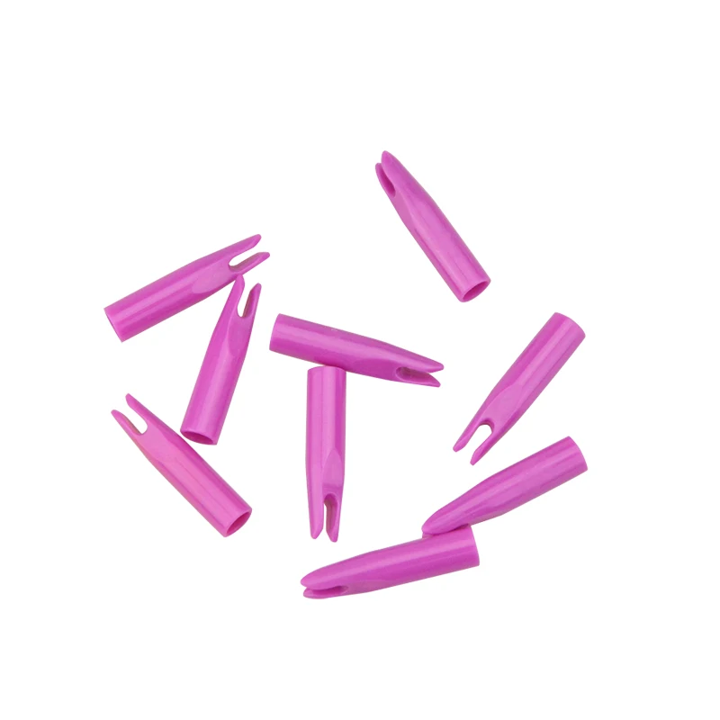 purple 30 шт., для стрельбы из лука, пластиковая стрела, НОК, стрела, хвост, НОК, булавка, для охоты, для od6мм, дерево, бамбук, стрела, вал, охотничий аксессуар - Цвет: purple
