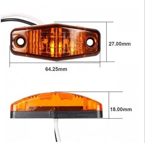 Одна деталь 2LED Боковой габаритный фонарь светильник автомобиль грузовик