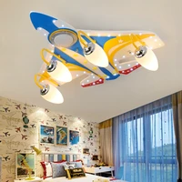 modern airplane ceiling lights creative led wood lamp bluetooth music lamp for kid room children bedroom lights art deco light