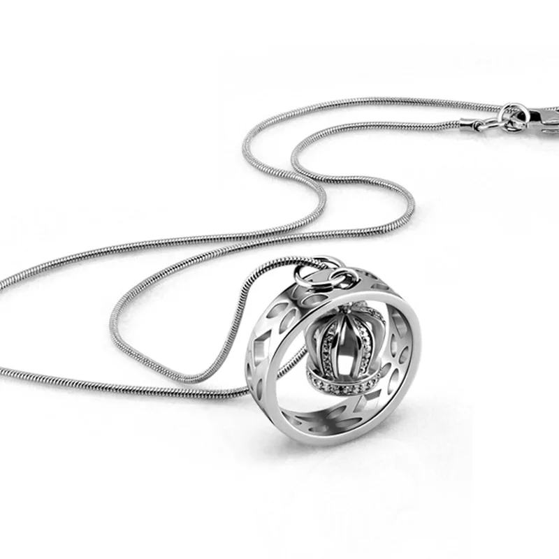 Очаровательное женское ожерелье из серебра 925 пробы. Модная подвеска в виде