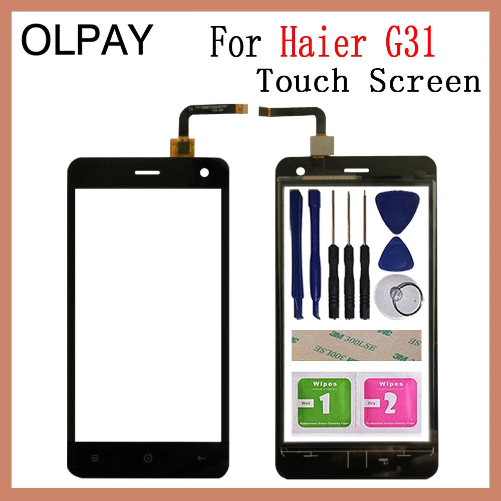 OLPAY 5,0 ''сенсорная панель для Haier G31 сенсорный экран стекло дигитайзер панель объектив сенсор стекло инструменты Бесплатный клей и салфетки