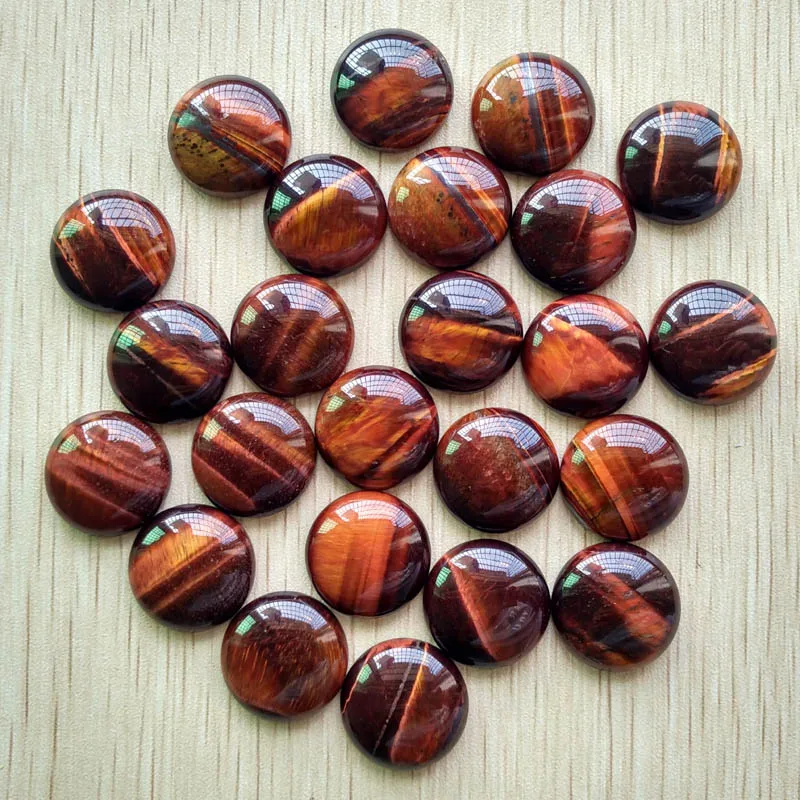 2019 Модный высококачественный натуральный красный тигровый глаз круглый кабошон