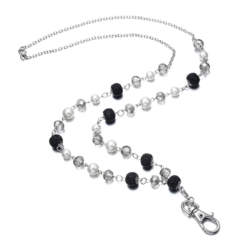 2018 New Fashion Lanyard Necklace For Women - Crystal Beads ID Badge Holder Jewelry | Украшения и аксессуары