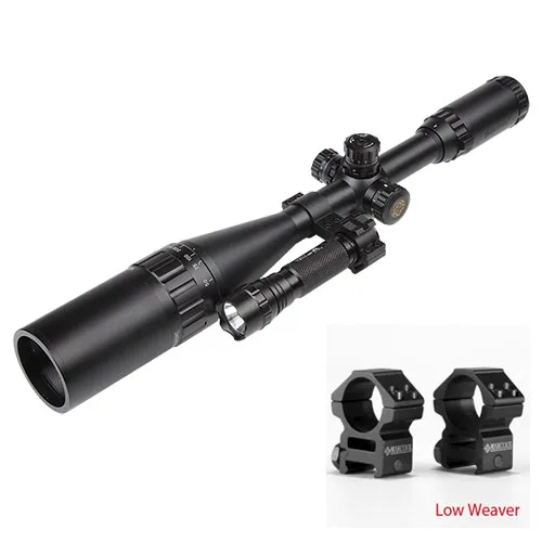 Low Weaver Marcool EST 4-16X50 AOIRGBL luneta para rifle Red Dot Airsoft Air Rifle оптика пистолеты телескопический прицел цель Охота - Цвет: Low Weaver