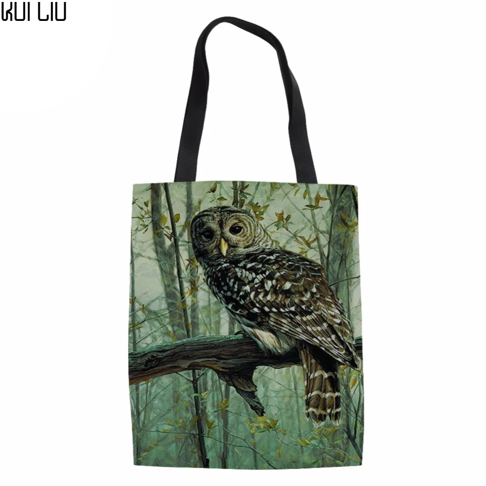Сумка Сова холщовые сумки женская сумка через плечо новинка 2018 многоразовая для