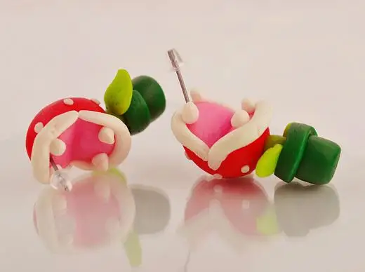 2017 Новый дизайн ручная работа полимерные милые глиняные серьги-гвоздики с