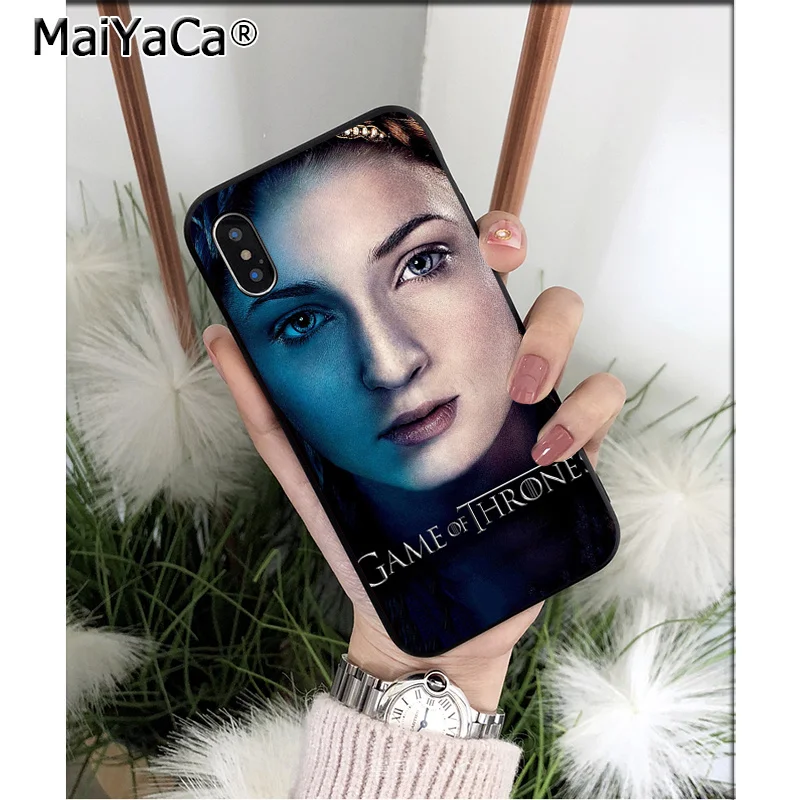Высококачественный чехол для телефона MaiYaCa Game of Thrones Sansa Stark iPhone 6S 6plus 7 7plus 8 8Plus X Xs MAX