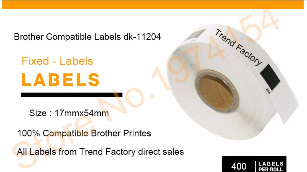 50 rolls Wholesale Compatible Brother DK-11204 dk 11204 dk11204 Label | Компьютеры и офис