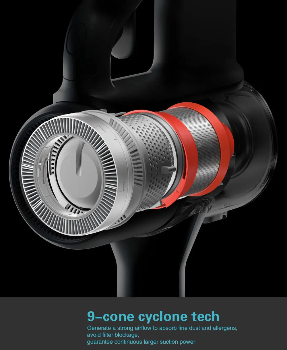XIAOMI MIJIA Handheld Vacuum Cleaner for Home Car household Wireless aspirador 23000Pa cyclone Suction Multifunctional Brush