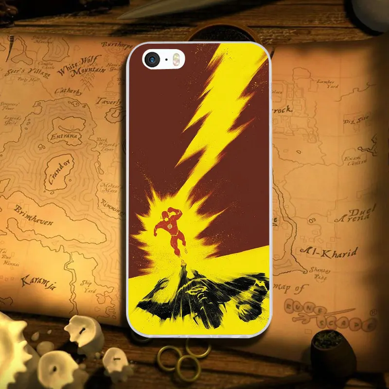 Superhero The Flash Man Soft TPU Silicone Mobile Phone Cases Cover for iPhone X XR XS Max 10 7 6 6s 8 Plus 4 4S 5 5S SE 5C Bags | Мобильные