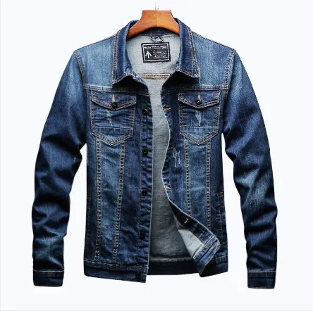 Новое поступление 2019 однотонная Повседневная приталенная Мужская джинсовая