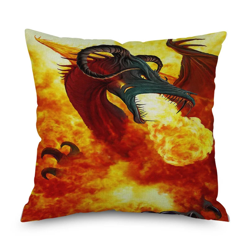 Magic Spitfire Dragon скандинавский короткий плюшевый чехол для подушки из полиэстера
