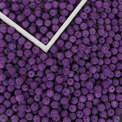 Deep purple Бусины в виде перца 10 мм 100 шт Круглые акриловые бусины Свободные бусинки соответствуют Европе бусины для самостоятельного изготовления ювелирных изделий Аксессуары - Цвет: Deep purple