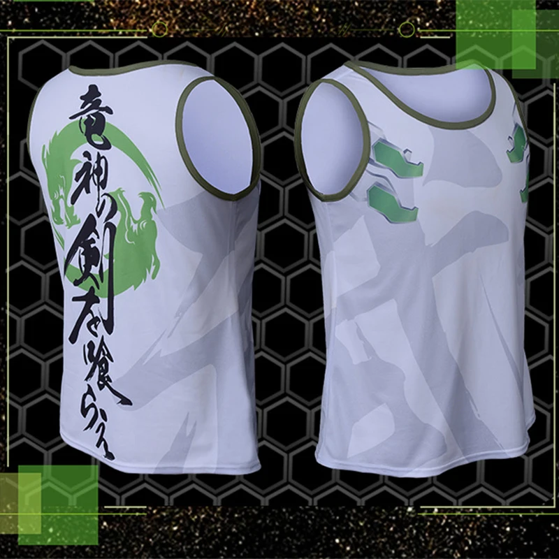 Игры OW Shimada Genji пальто костюм для Косплей Genji жилет куртки брюки шорты Полный комплект униформы повседневная одежда для мужчин Одежда для мальчиков