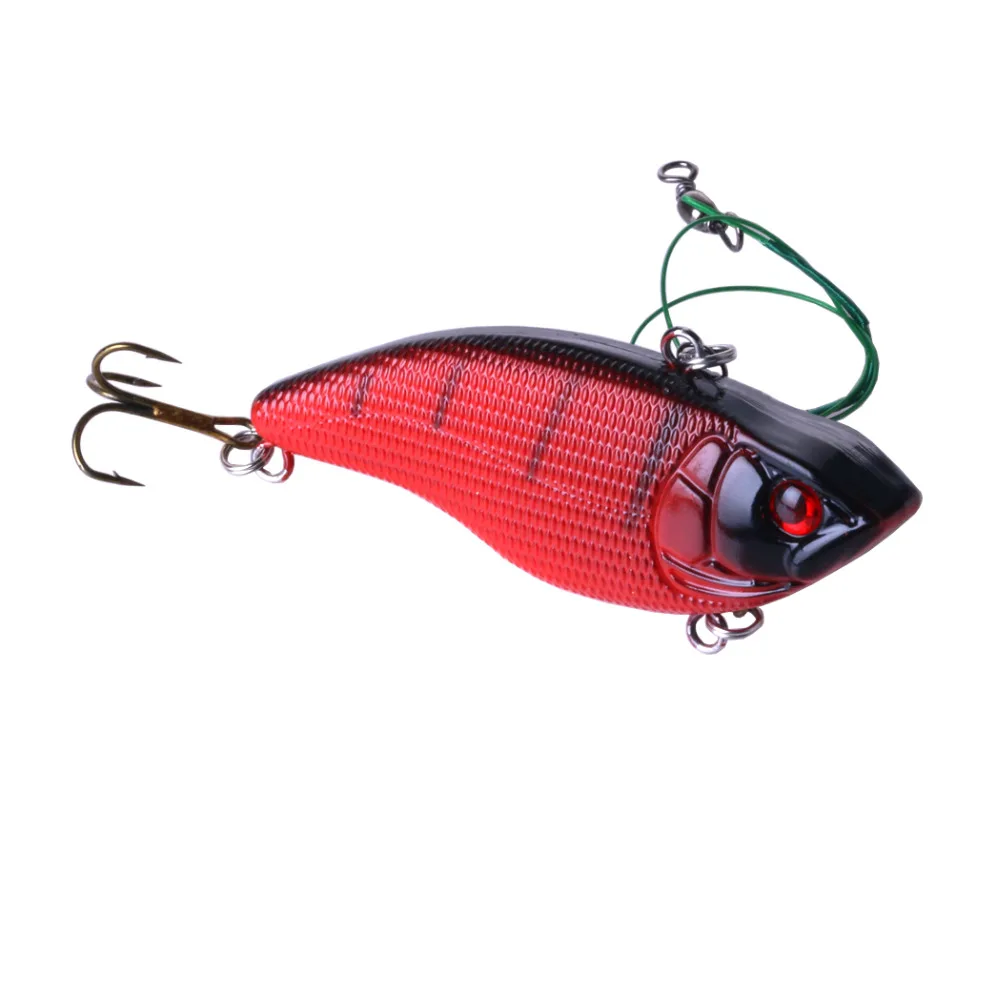 HENGJIA 2PCS Fishing Lures Set Kit VIB Minnow Fishing Wobblers With Leader Wire