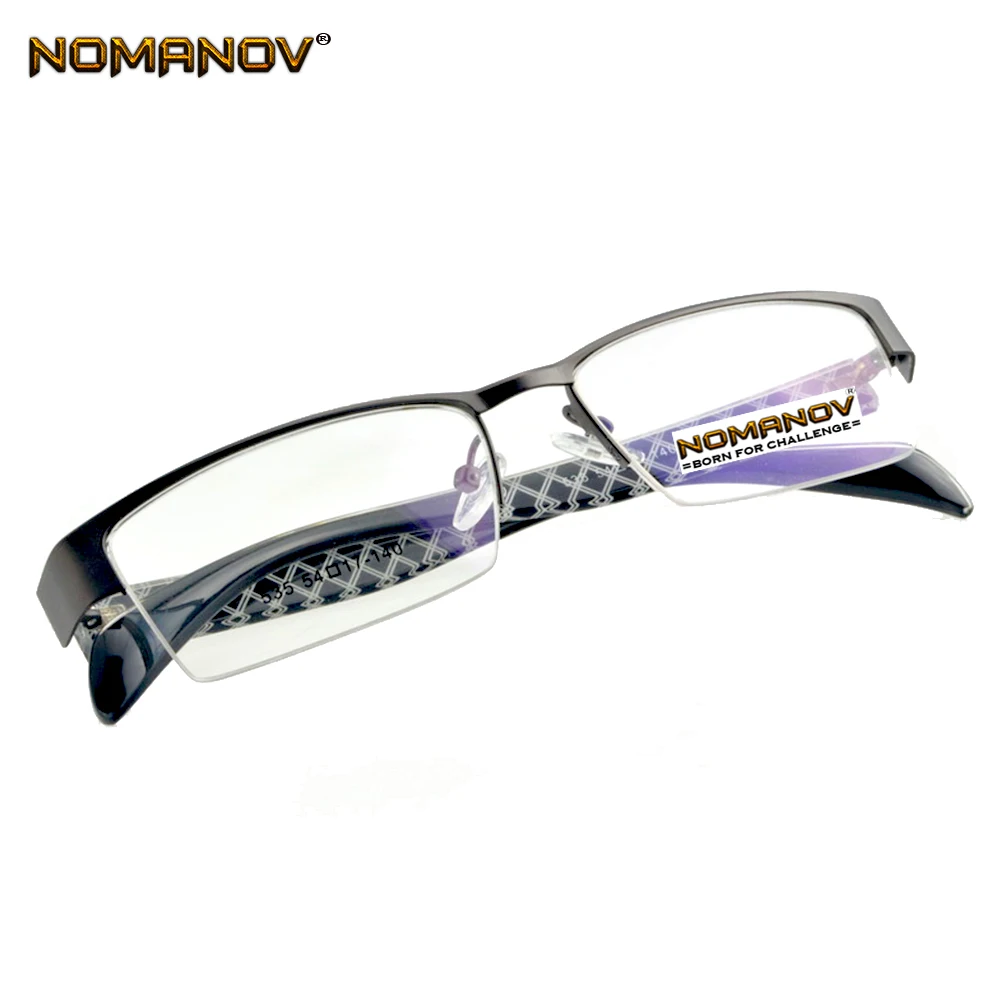 Nomanov = полуободковая оправа из сплава оптические или фотохромные серо коричневые