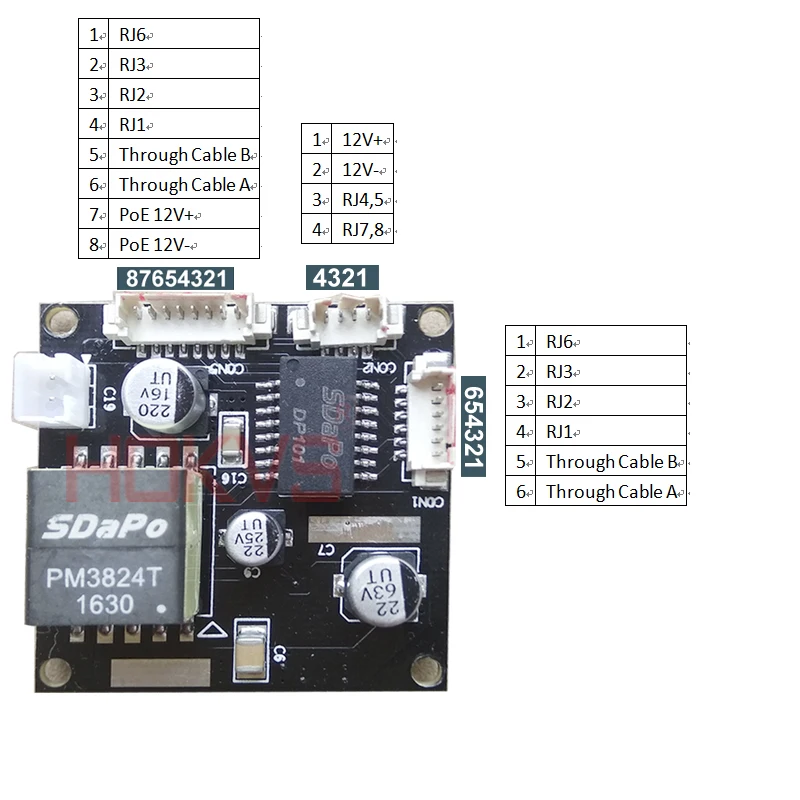 Hokvs POE Доска модуль печатная для видеонаблюдения сети ip Камера IEEE802.3at AF